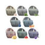 Set de velas aromáticas en recipientes de cerámica decorativa con diferentes fragancias